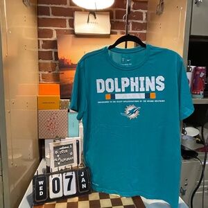 Nike MIAMI DOLPHINS TEAM ISSUED AQUA DRI-FIT